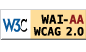 Level AA conformance icon, W3C-WAI Web Content Accessibility Guidelines 2.0